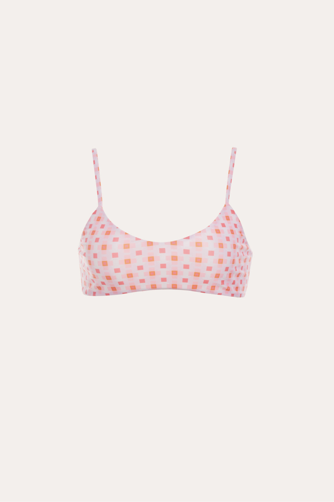 Paia Triangle Bikini Top in Pink Geo Print