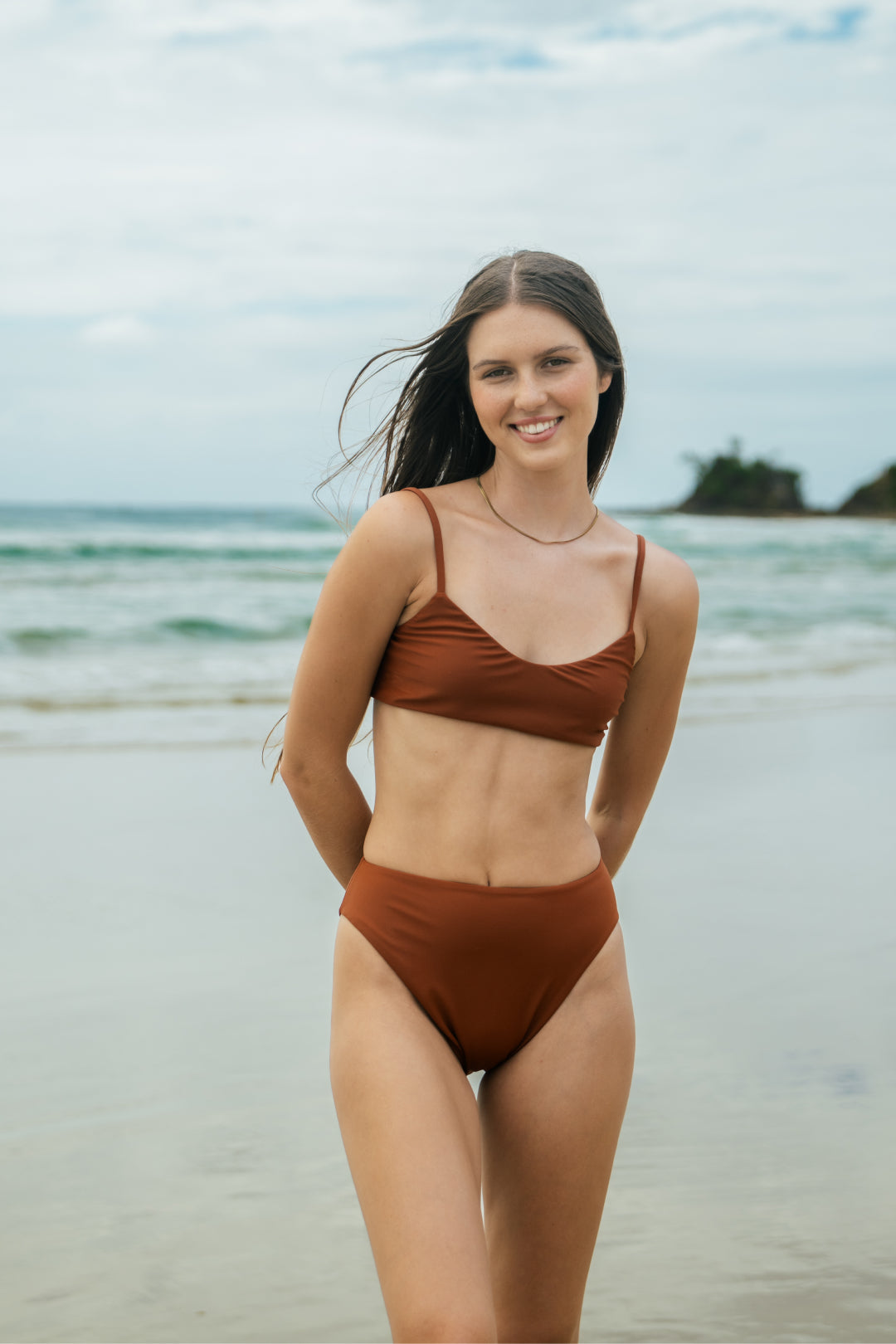 Paia Triangle Bikini Top in Moroccan Clay